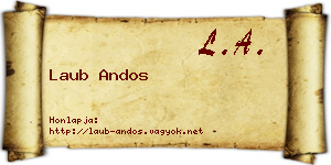 Laub Andos névjegykártya